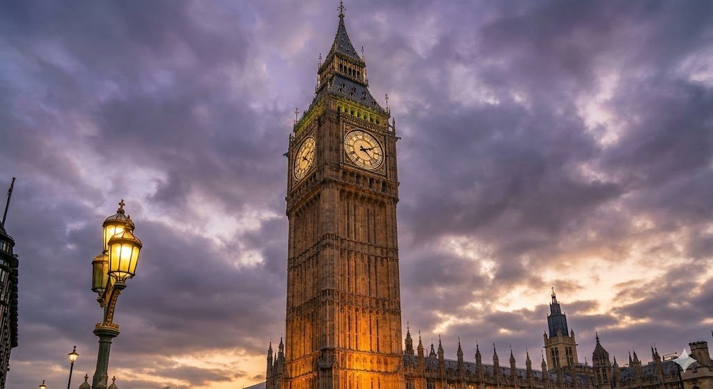 Big Ben ao entardecer
